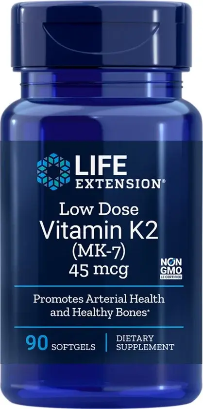 Vitamine K2 à faible dose Life Extension, 90 capsules molles | Complément alimentaire | Nouveau