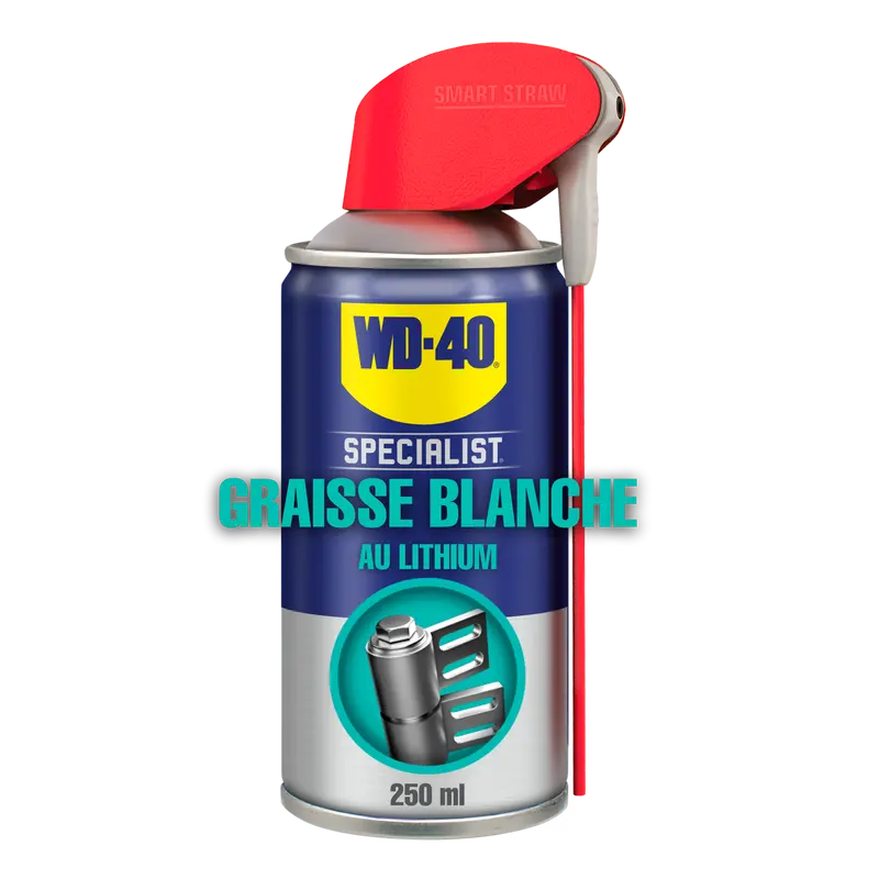 WD-40 Specialist Graisse Blanche au Lithium 250ml - Lubrification Haute Performance pour Composants Mécaniques