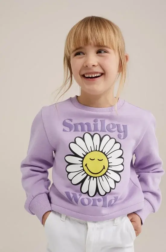 We Fashion | Sweat-shirt SmileyWorld à imprimé | Filles | 110/116
