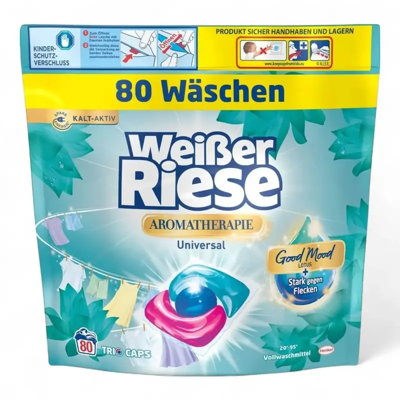 WEIßER RIESE Capsules universelles trio Aromathérapie 80 lavages