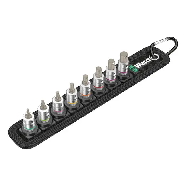 Wera Socket Belt with 1/4" Drive Hex Socket Bits Metric Sizes