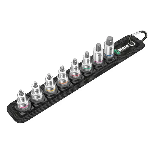 Wera Socket Belt with 3/8" Drive Hex Socket Bits US Sizes