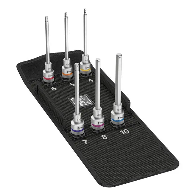 Wera Zyklop 1/2" Drive Extended Hex Socket Bit Set Metric Sizes