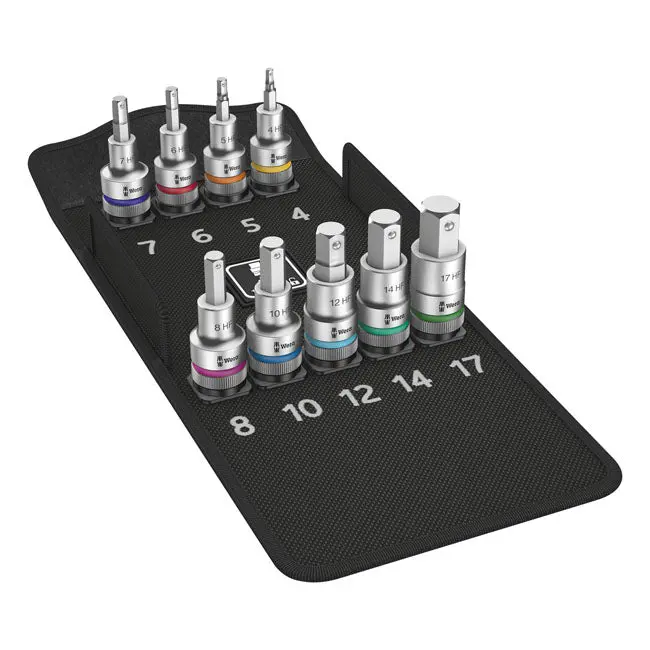 Wera Zyklop 1/2" Drive Hex Socket Bit Set Metric Sizes