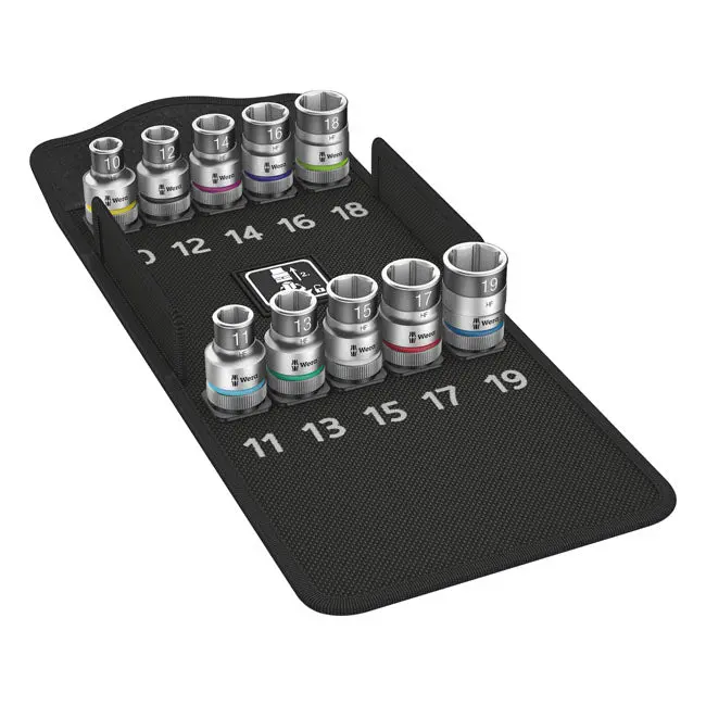 Wera Zyklop 1/2" Jeu de douilles hexagonales avec fonction de maintien Tailles métriques