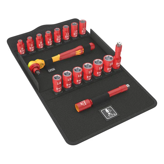 Wera Zyklop 3/8" Drive Ratchet VDE Set Metric Sizes