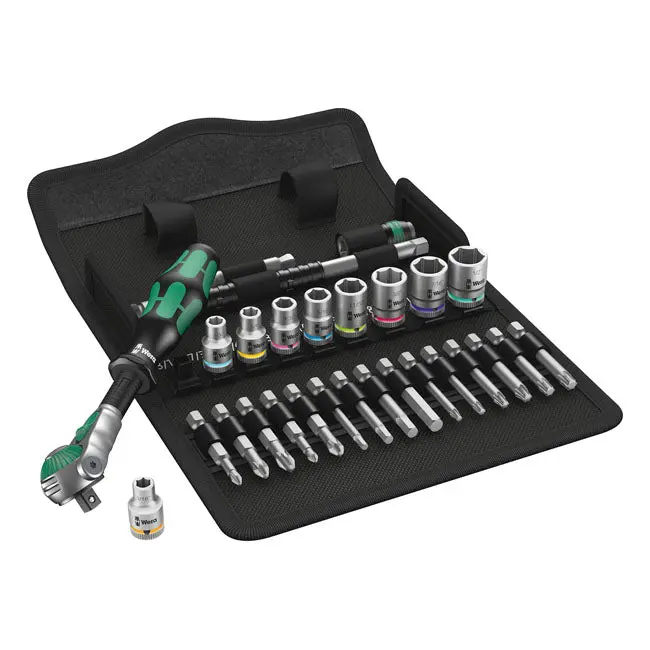 Wera Zyklop Ratchet Kit 1/4" Drive 28-pcs US Sizes