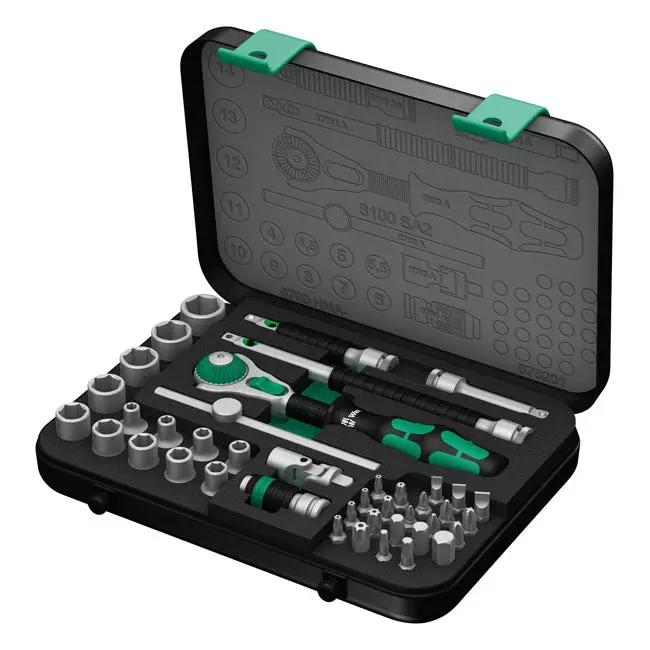 Wera Zyklop Speed Ratchet Kit 1/4" Drive 42-pcs Metric Sizes