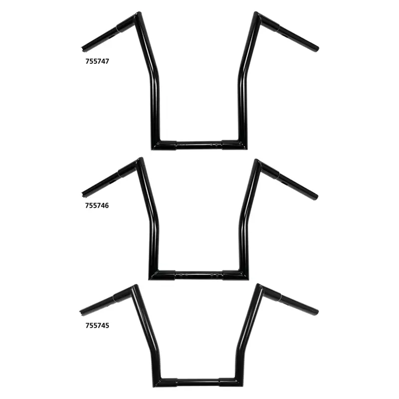 Westland Customs 1-1/4" Square Fat Ape Hanger Noir