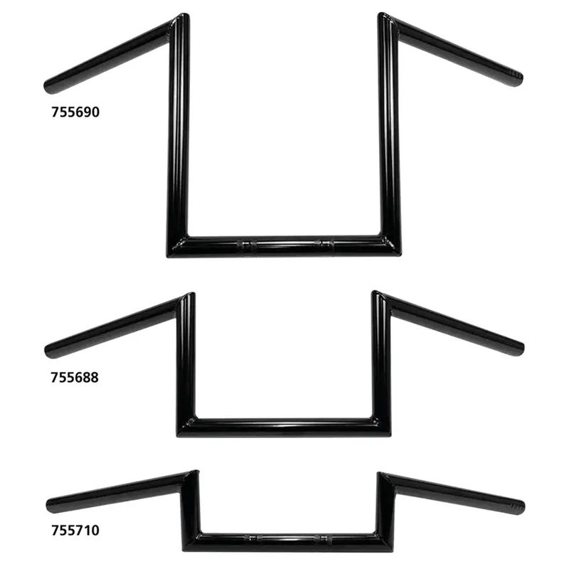 Westland Customs 1" Square Ape Hanger Noir