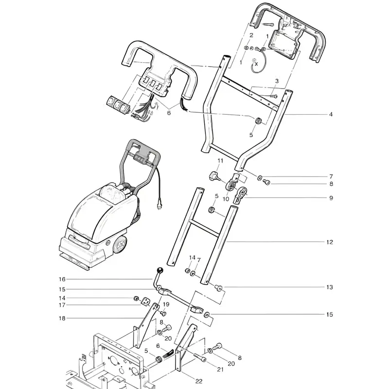Wetrok Poignée étoile M6 Extravac 340