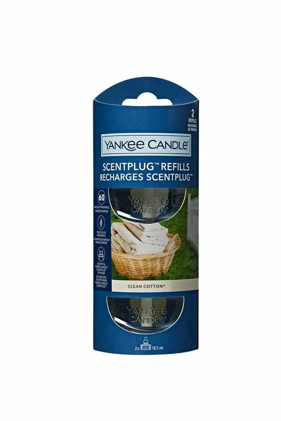 Yankee Candle Clean Cotton Diffuser Navulling 2x18,5ml - Nieuw Outlet