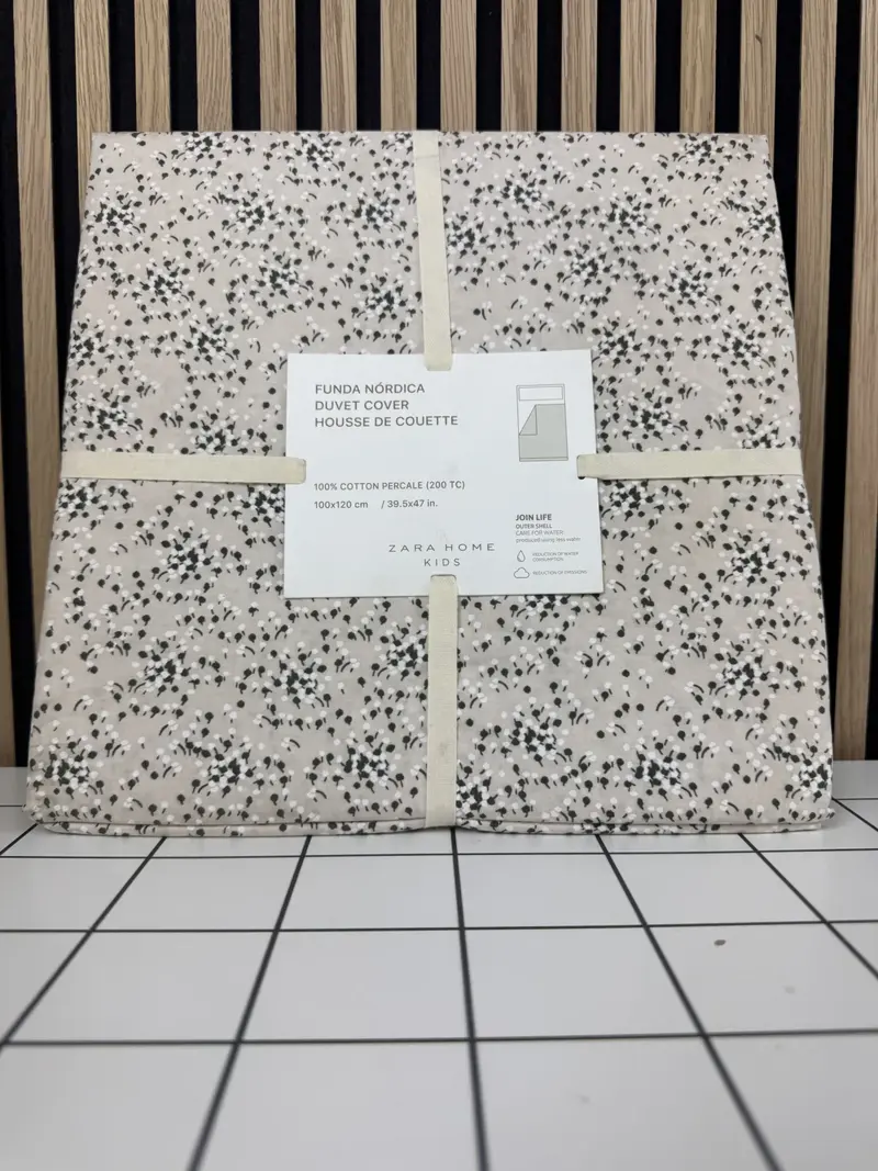 Zara Home Kids Dekbedovertrek 100x120cm Katoen Percal - Nieuw