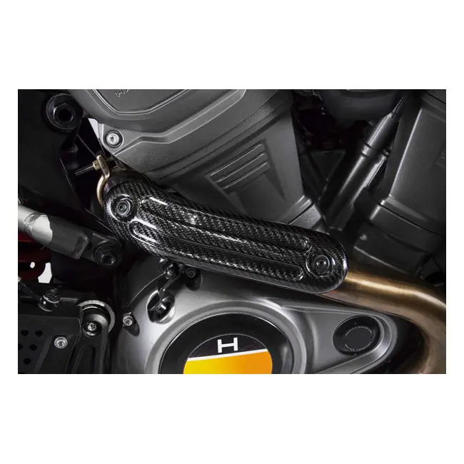 Zard Pan Am Carbon Header Heat Shield pour Harley