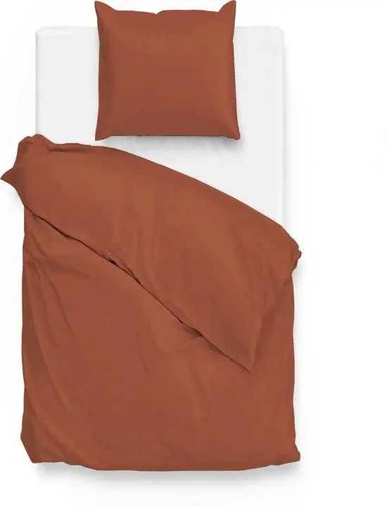 Zohome Housse de couette Satinado 140x220 Orange - Nouveau Outlet